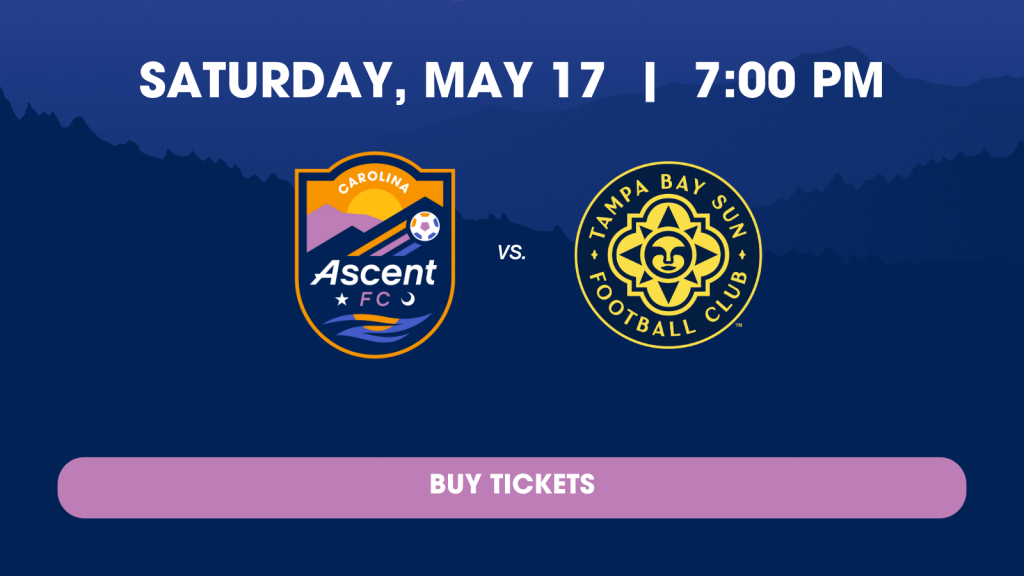 Carolina Ascent FC vs. Tampa Bay Sun FC on Saturday, May 17 - Buy Tickets